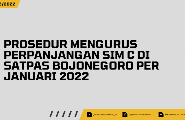 Prosedur Mengurus Perpanjangan SIM C di SATPAS Bojonegoro per Januari 2022